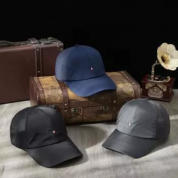 Новая летняя бейсболка с вышивкой в стиле ретро, женская спортивная кепка на открытом воздухе, мужская солнцезащитная кепка, дышащая, быстросохнущая, с мягким верхом, кепка с утиным язычком M56-59cm чёрный