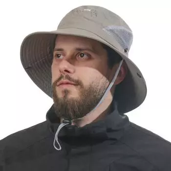 Новая летняя дышащая панама с большой сеткой, складная ковбойская кепка с вышивкой букв, анти-УФ, быстросохнущая уличная походная кепка для бассейна 54-58cm