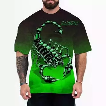 Новая летняя футболка для взрослых мужчин с 3D-цифровой печатью в европейском и американском стиле M