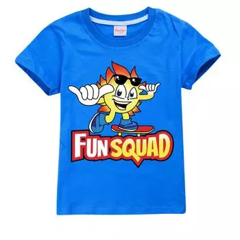 Новая летняя футболка Fun Squad Gaming для детей, кавайная мультяшная 3D-футболка для мальчиков и девочек, детская одежда, унисекс, короткие рукава, топы 100 cm