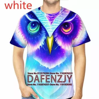 Новая летняя футболка с 3D принтом птицы Феникса, мужская и женская повседневная универсальная рубашка из полиэстера с круглым вырезом и короткими рукавами, красивая мужская рубашка XS чёрный