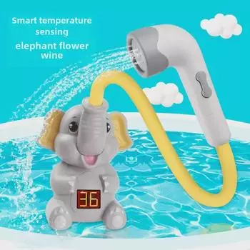 Новая летняя игрушка для купания в воде «Слон» с интеллектуальной душевой головкой, реагирующей на температуру