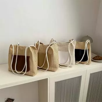 Новая летняя контрастная сумка для женщин, маленькая свежая сумка через плечо, сумка-ведро в стиле ретро Niche