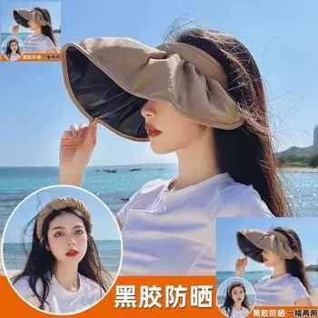 Новая летняя корейская версия солнцезащитной шляпы для женщин с большими карнизами Интернет-знаменитость Douyin, шляпа-ракушка для волос, солнцезащитный чехол, повязка на голову, солнцезащитная шляпа One size