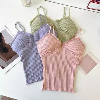 Новая летняя кружевная майка на бретельках, модная женская сексуальная летняя рубашка без рукавов с бантом