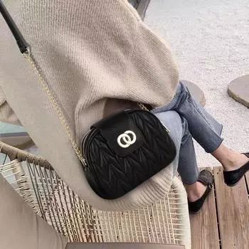 Новая летняя маленькая сумка в стиле аромата, модная кожаная сумка через плечо для женщин, универсальная сумка на одно плечо с бриллиантами