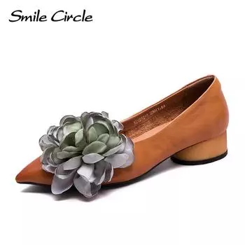 Новая летняя милая обувь в этническом стиле, одинарные туфли для поездок на работу, женская обувь с открытым носком и острым носком, нишевая обувь Tide 35 коричневый