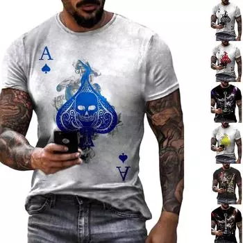 Новая летняя мужская модная футболка, мужская футболка с принтом скелета и пива, топ XS чёрный