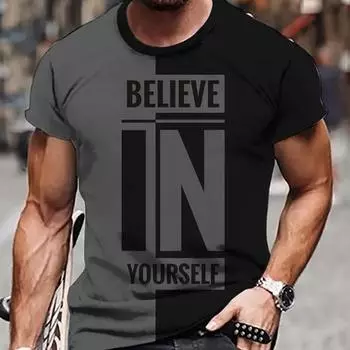 Новая летняя мужская модная футболка с надписью Personality Letter IN, мужская футболка, топ XS жёлтый