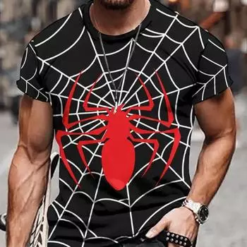 Новая летняя мужская модная футболка с принтом «Пауки плетут паутину», мужская футболка, топ XS жёлтый