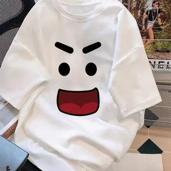 Новая летняя мужская модная футболка с принтом смайлика и мужская футболка Топ XS красный