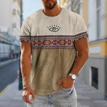 Новая летняя мужская модная футболка с принтом Single Big Eye, мужская футболка, топ XS зелёный