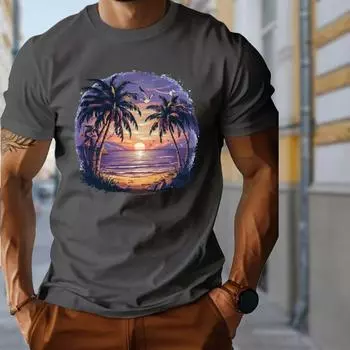 Новая летняя мужская модная футболка с принтом чайки, мужская футболка, топ XS белый