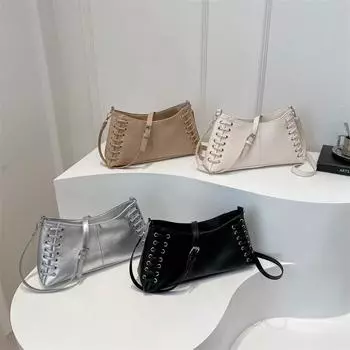 Новая летняя нишевая дизайнерская персонализированная простая сумка на одно плечо для женщин, модная фактурная сумка через плечо