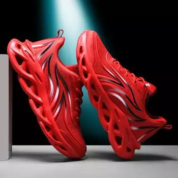 Новая летняя обувь, мужская повседневная обувь, легкие дышащие мужские спортивные кроссовки для мальчиков, размер 39-46 39 красный