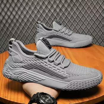 Новая летняя обувь с сеткой Flyknit, дышащие легкие кроссовки для бега, повседневная обувь с сетчатой поверхностью, тонкая модная обувь 39