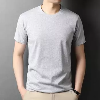 Новая летняя однотонная футболка с короткими рукавами для молодых мужчин, модная хлопковая тонкая дышащая футболка с круглым вырезом M