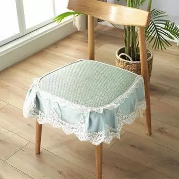 Новая летняя однотонная подушка для сиденья из ротанга из ледяного шелка для лета, овальная подушка для обеденного стула, подушка для офисного стула 40*45cm