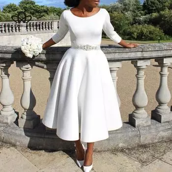 Новая летняя однотонная распашная юбка, темпераментные вечерние платья, длинное платье в стиле вечеринки S белый