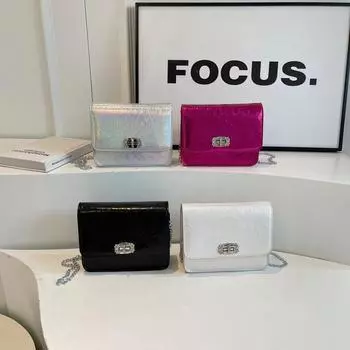 Новая летняя повседневная сумка через плечо с цепочкой, модная маленькая квадратная сумка для женщин, простая модная маленькая сумка для женщин