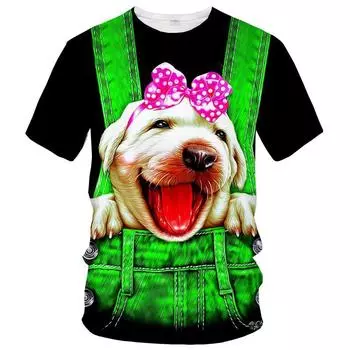 Новая летняя распродажа мужская/женская модная тонкая футболка с принтом 3D, повседневная детская одежда 5XL