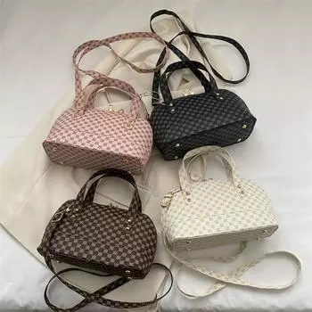 Новая летняя ретро-текстура и модная однотонная простая принтованная модная ручная сумка через плечо на одно плечо