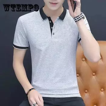 Новая летняя рубашка-поло, мужская футболка с короткими рукавами и воротником с лацканами, свободная мужская футболка больших размеров, топ XXXXXL