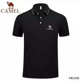 Новая летняя рубашка-поло с вышивкой, хлопковая мужская дышащая рубашка высокого качества с короткими рукавами, деловая повседневная рубашка-поло для мужчин M чёрный