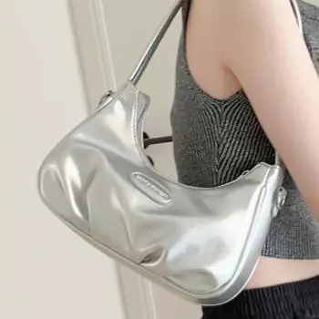 Новая летняя сумка через плечо на одно плечо High Sense Cloud Silver Crescent, удобный кошелек большой вместительности для ежедневных путешествий чёрный