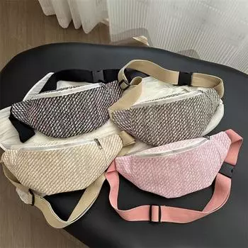 Новая летняя сумка с косой ручкой, повседневная, высококачественная, простая, изысканная, нишевая, модная и модная поясная сумка