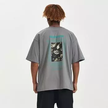 Новая летняя темная модная брендовая футболка с буквенным принтом, мужская и женская, из плотного хлопка с коротким рукавом S