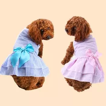 Новая летняя тонкая юбка-пузырь для собак и плюшевых мишек S розовый