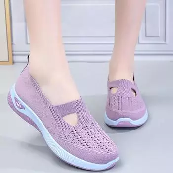 Новая летняя удобная повседневная женская обувь, модная дышащая обувь на мягкой подошве на плоской подошве для женщин 36 розовый