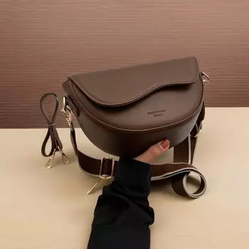 Новая летняя женская сумка через плечо, маленькая кожаная сумка-седло, подмышечные сумки для женщин, винтажная сумка подмышкой, сумки чёрный