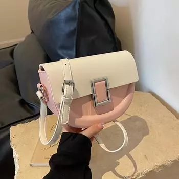 Новая летняя женская сумка, легкая роскошная седельная сумка, простая сумка через плечо, модная сумка через плечо, полукруглая сумка чёрный