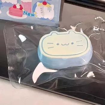 Новая липкая игрушка для кошек в виде сыра TPR, милая сжимаемая игрушка, мягкая, смягчающая давление, медленно восстанавливающая форму игрушка синий