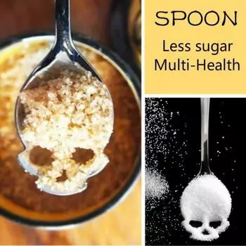 Новая ложка с черепом, креативная ложка с черепом, ложка с солью и сахаром, ложка из нержавеющей стали для десертного мороженого