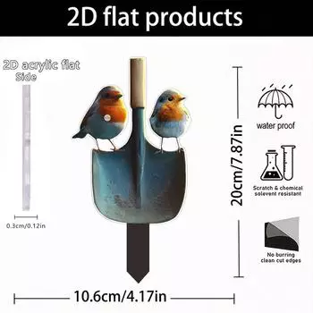 Новая лягушка утка черепаха животное 2D плоский акрил двор сад украшение для дома напольный штекер 25cm