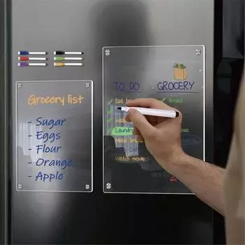 Новая магнитная еженедельная доска-планировщик, прозрачная акриловая доска для ежедневных записей на холодильник, еженедельный план приготовления пищи и доска для записей, кухонные принадлежности S чистый