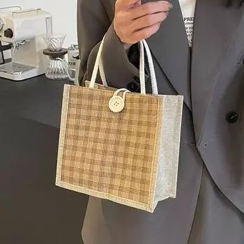 Новая маленькая ароматная сумка-креп, милая сувенирная сумка, льняная сумка, женская сумка для ланча, сумка для бенто