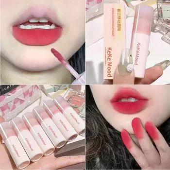 Новая маленькая грязь для груди, грязь для губ, матовая, бархатная, отбеливающая губ и щек, помада двойного назначения, глазурь для губ для женщин