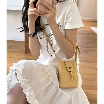 Новая маленькая и легкая мини-сумка-ведро для женщин, сумка через плечо для мобильного телефона для ежедневных поездок за покупками, вертикальная сумка