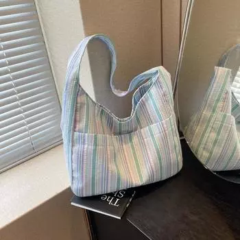 Новая маленькая и свежая сумка через плечо, простая, модная, большой емкости, простая летняя школьная сумка для игрушек