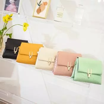 Новая маленькая квадратная сумка с принтом, женская повседневная модная сумка-мессенджер белый