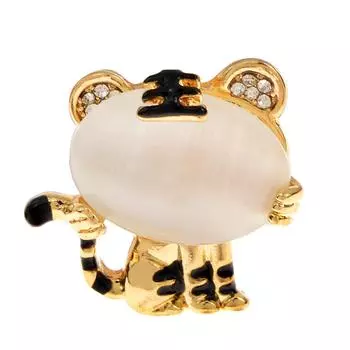 Новая маленькая опаловая брошь с изображением тигра, милое животное, дизайн ювелирных изделий, модные аксессуары для детей и женщин, булавка
