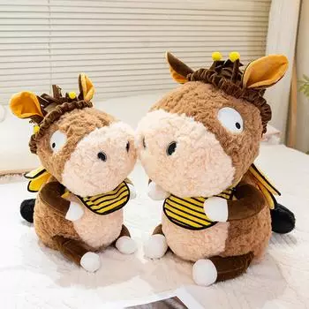 Новая маленькая плюшевая игрушка ослик милая тряпичная кукла пчела кукла ослик подарок на день рождения кукла кукла девочка 25cm