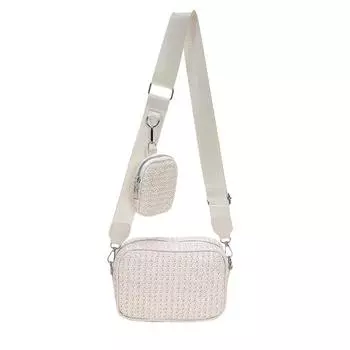 Новая маленькая соломенная тканевая сумка через плечо простая женская сумка для пляжного отдыха тканевая сумка модная сумка через плечо