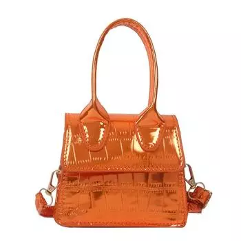 Новая маленькая сумка через плечо, летняя женская мини-сумка, универсальная, конфетного цвета, с глянцевым каменным узором, сумка через плечо