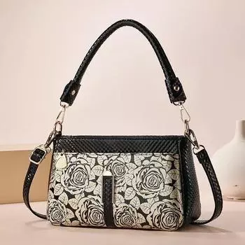 Новая маленькая сумка с принтом в корейском стиле Leisure Senior Sense All Shoulder Bag Маленькая квадратная сумка Сумка через плечо .