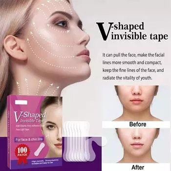 Новая маска для подтяжки лица Bloskin, маска для подтяжки лица, маски для подбородка Bloskin, маска для уменьшения двойного подбородка V Line, маска для подтяжки лица V Shape (100 шт)